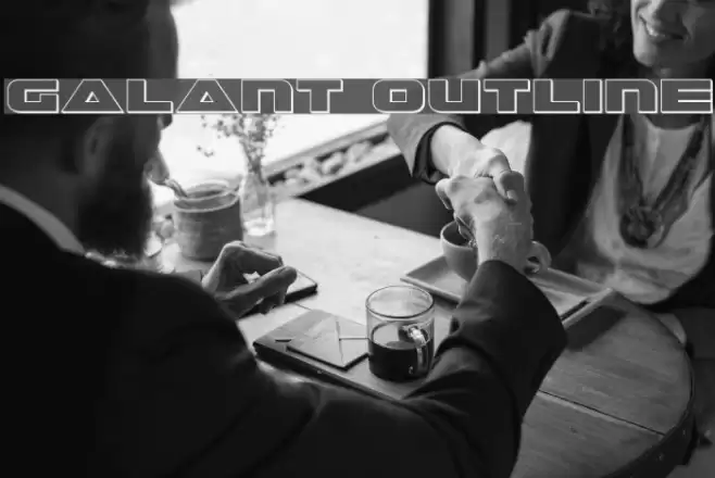 Galant Outline Font examples