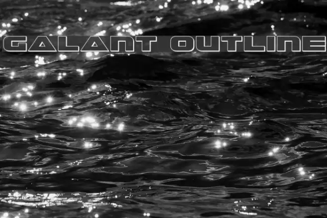 Galant Outline Font examples