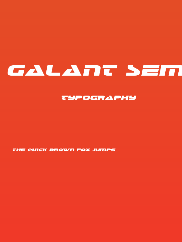 Galant Semi-Italic Poster