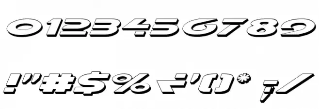 Galant Shadow Italic フォント その他の文字