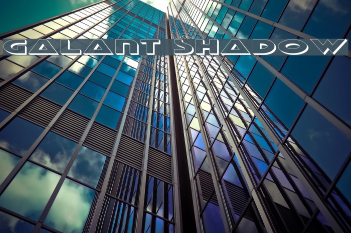 Galant Shadow Font examples