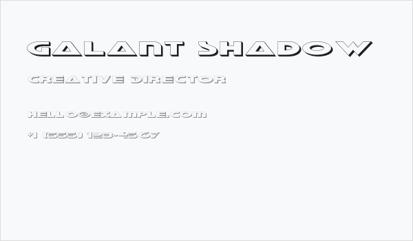 Galant Shadow Business Card