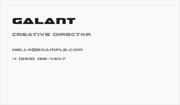 Galant Business Card