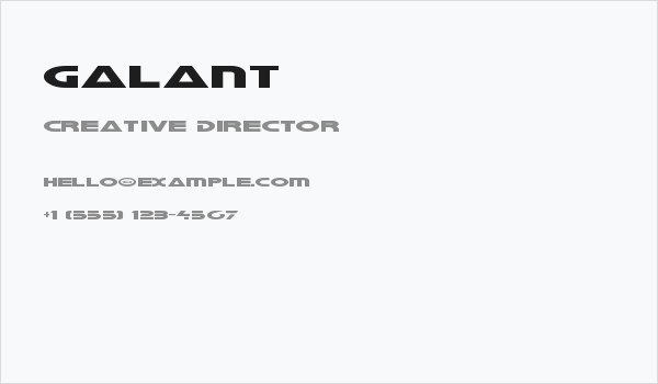 Galant Business Card