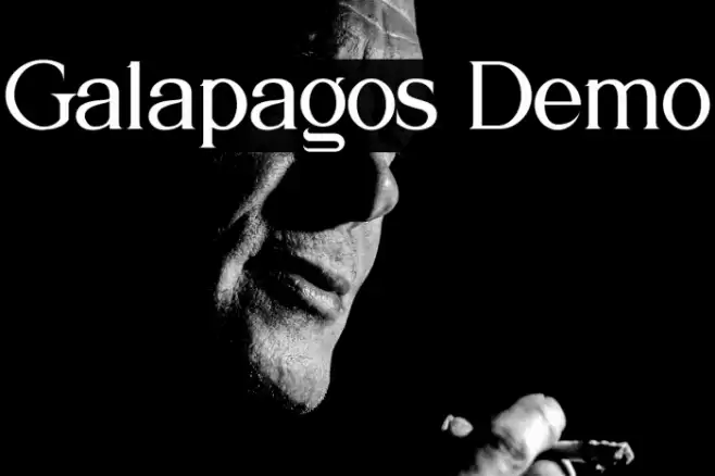 Galapagos Demo Font examples