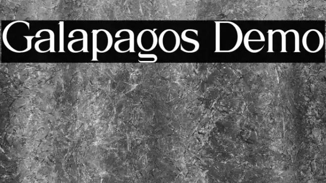 Galapagos Demo Font examples