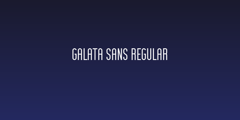 Galata Sans Regular Social Header