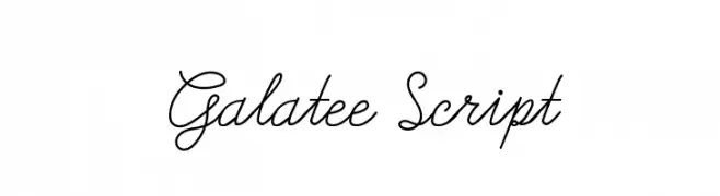 Galatee Script  नि: शुल्क फ़ॉन्ट्स डाउनलोड