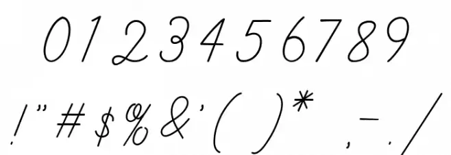 Galatee Script Font OTHER CHARS