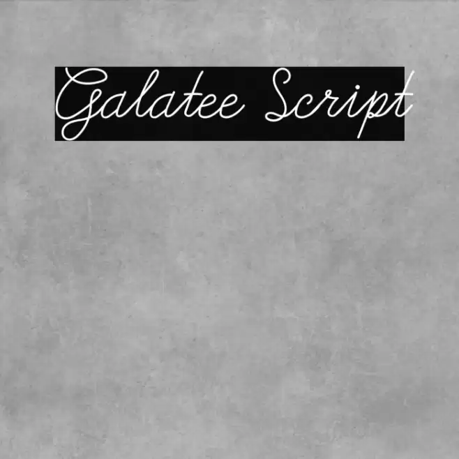 Galatee Script Font examples