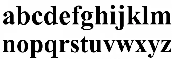 Galatia SIL Bold Schriftart Kleinbuchstaben