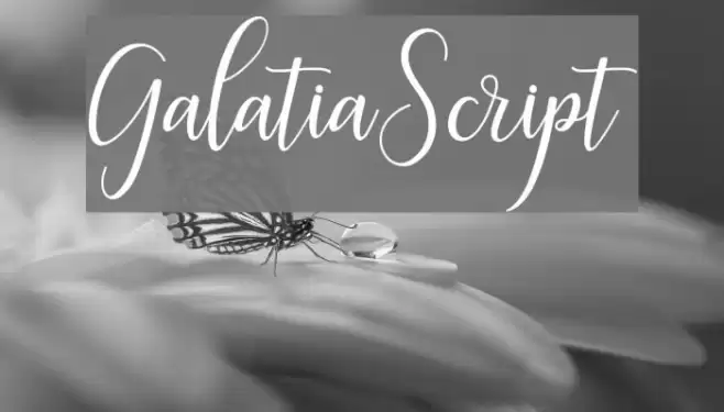 GalatiaScript Font examples
