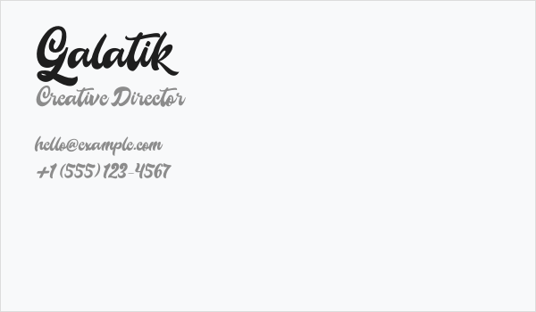 Galatik Business Card