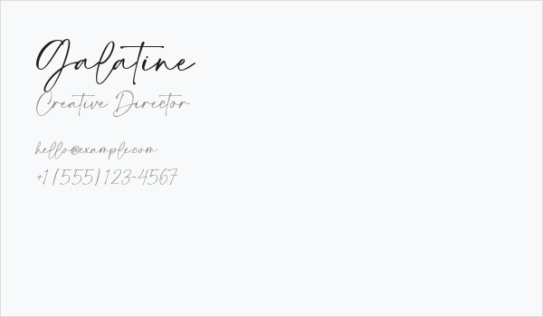 Galatine Business Card