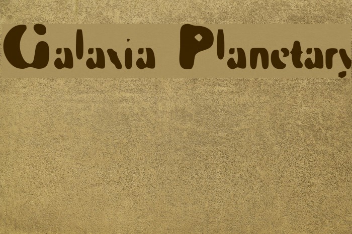Galaxia Planetary Font examples