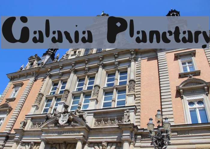 Galaxia Planetary Font examples