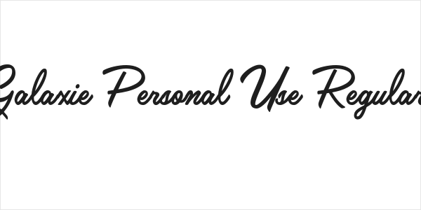 Galaxie Personal Use Regular Logo