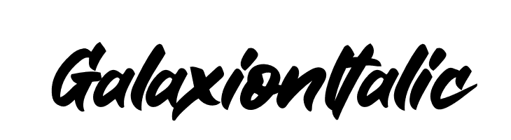 Galaxion Italic  フリーフォントのダウンロード