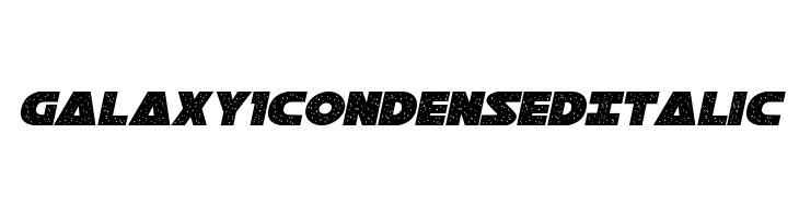 Galaxy 1 Condensed Italic Fonte