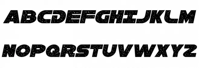 Galaxy 1 Condensed Italic फ़ॉन्ट अपरकेस