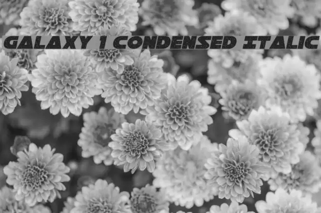 Galaxy 1 Condensed Italic Font examples