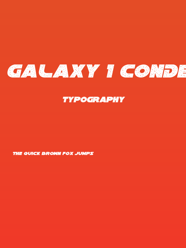 Galaxy 1 Condensed Italic Poster