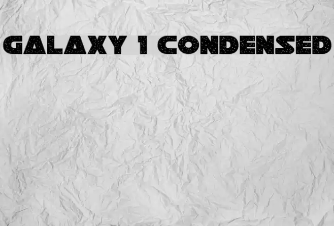 Galaxy 1 Condensed Font examples
