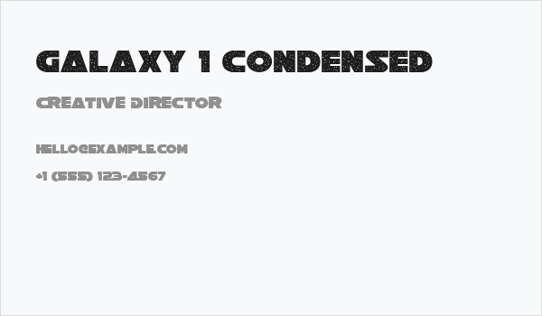 Galaxy 1 Condensed Business Card