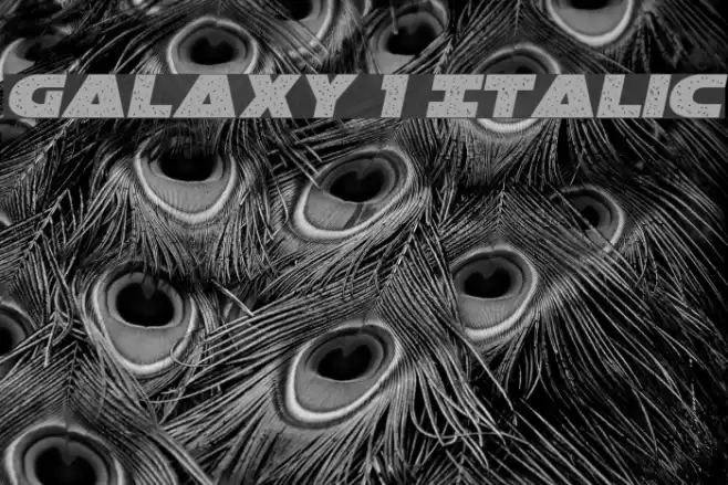 Galaxy 1 Italic Font examples