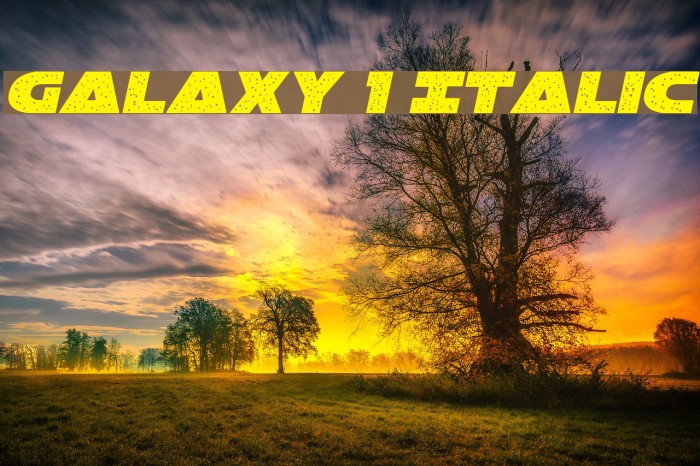 Galaxy 1 Italic Font examples