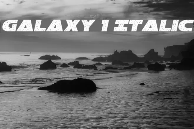 Galaxy 1 Italic Font examples