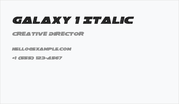 Galaxy 1 Italic Business Card