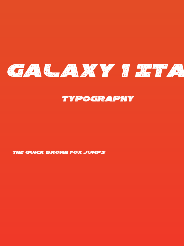 Galaxy 1 Italic Poster