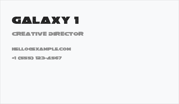 Galaxy 1 Business Card
