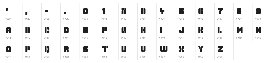 Galaxy Corps Character Map