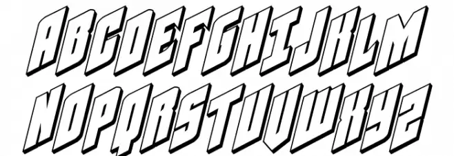 Galaxy Force 3D Italic Font Litere mari