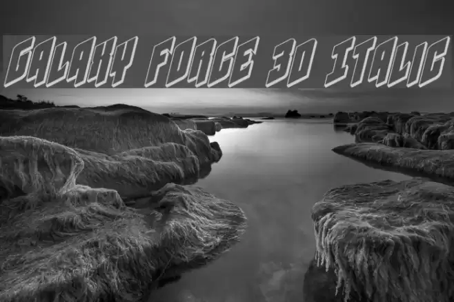 Galaxy Force 3D Italic Font examples
