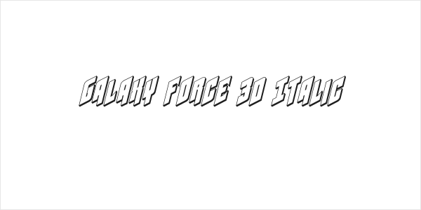 Galaxy Force 3D Italic Logo
