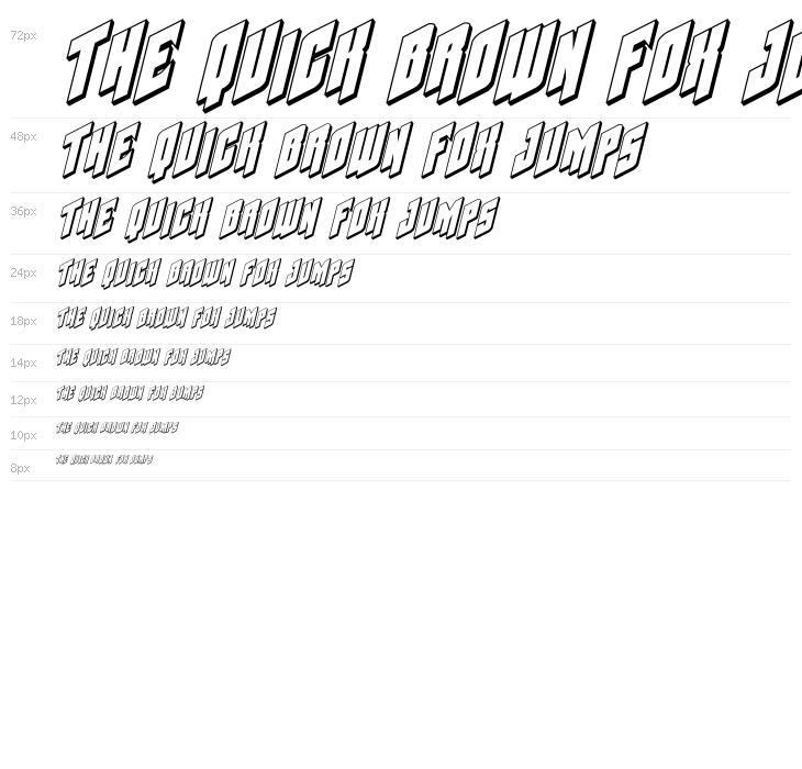 Galaxy Force 3D Italic Waterfall