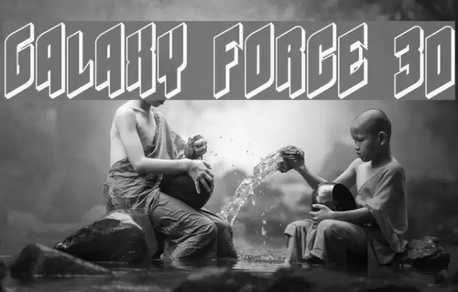Galaxy Force 3D Font examples