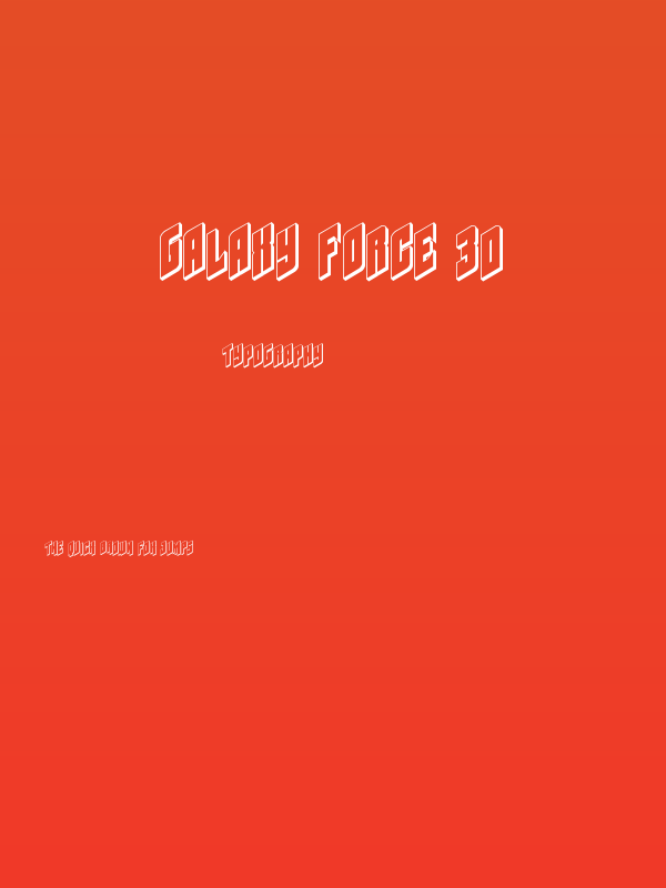 Galaxy Force 3D Poster