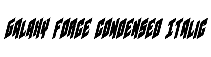 Galaxy Force Condensed Italic  Fuentes Gratis Descargar