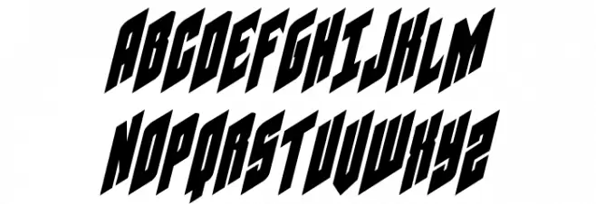 Galaxy Force Condensed Italic Fuentes MAYÚSCULAS