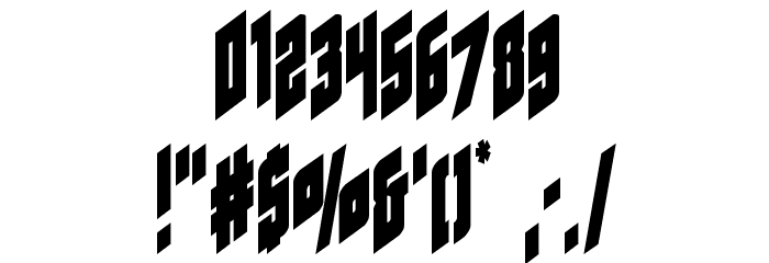 Galaxy Force Condensed Font OTHER CHARS