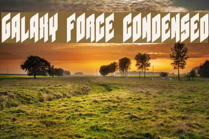 Galaxy Force Condensed Font examples