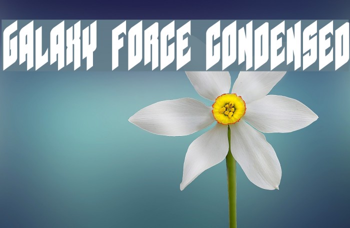 Galaxy Force Condensed Font examples