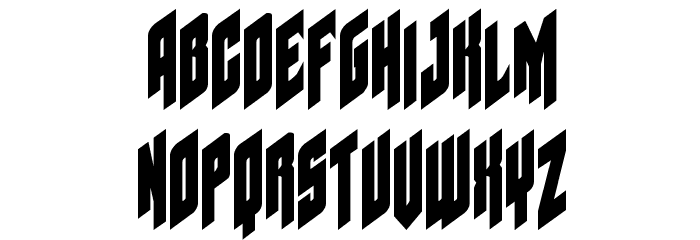 Galaxy Force Condensed Font LOWERCASE