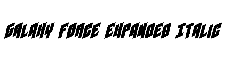 Galaxy Force Expanded Italic Font