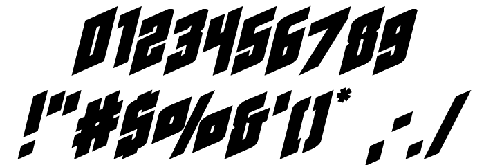 Galaxy Force Expanded Italic Font OTHER CHARS