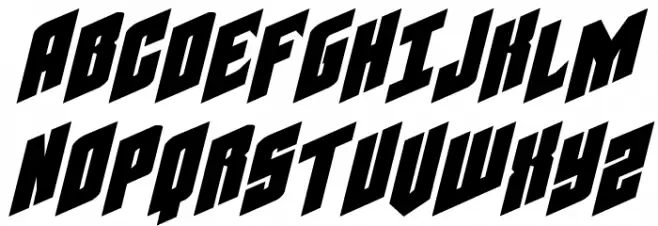 Galaxy Force Expanded Italic Polices MAJUSCULES